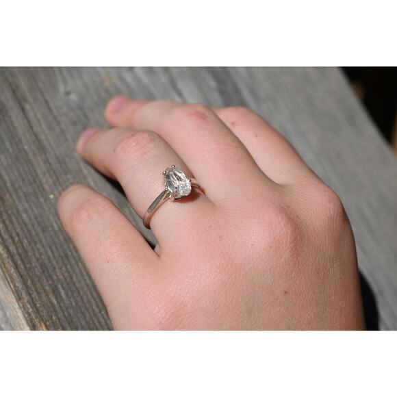 alternative raw diamond engagement rings, raw crystal size 4 5 6 7 8 8 9 10 11 - Picture 3 of 3